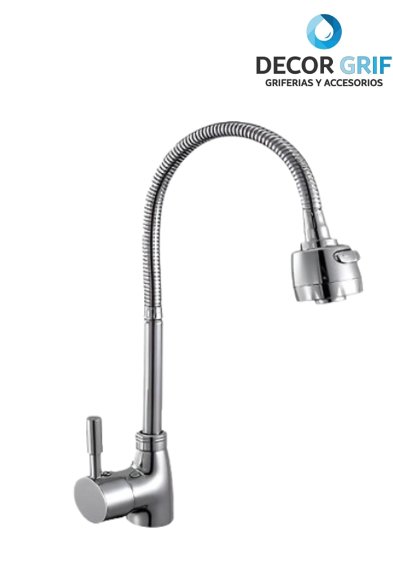 MONOCOMANDO P/COCINA MUEBLE CROMADO PICO FLEXIBLE M01093 XIMENG