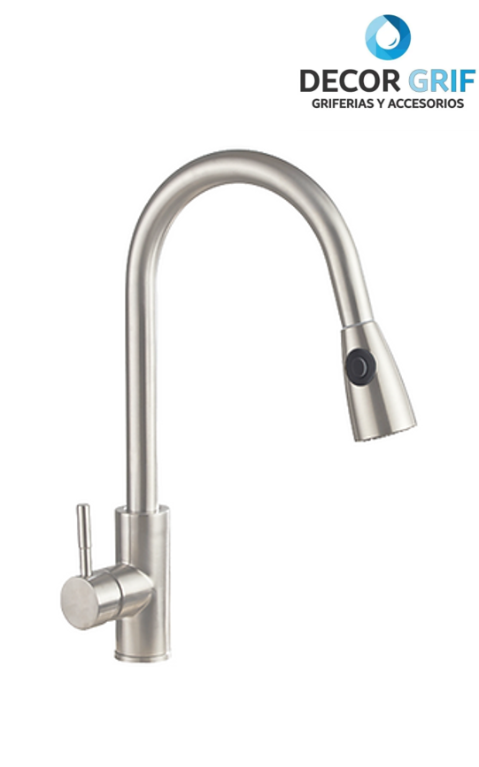 MONOCOMANDO P/COCINA MUEBLE SATINADO PICO EXTRAIBLE MC304-0300 XIMENG