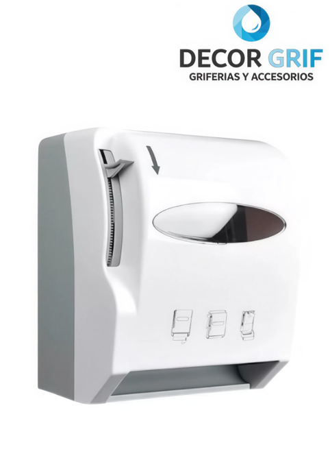 DISPENSADOR PAPEL TOALLA BAÑO PLASTICO ABS BLANCO XIMENG