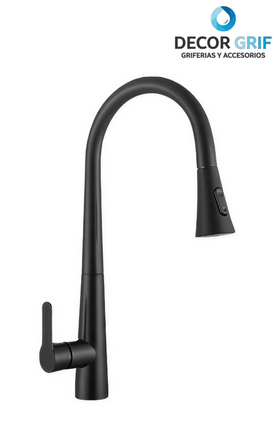MONOCOMANDO P/COCINA MUEBLE NEGRO PICO EXTRAIBLE MC304-0601 XIMENG