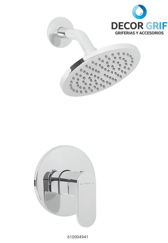 MEZCLADORA DUCHA MONOCOMANDO CROMADO OXFORD TREBOL