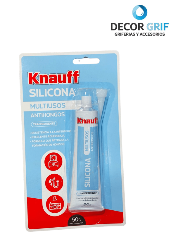 SILICONA CHISGUETE TRANSPARENTE MULTIUSOS ANTIHONGOS 50GR KNAUFF 