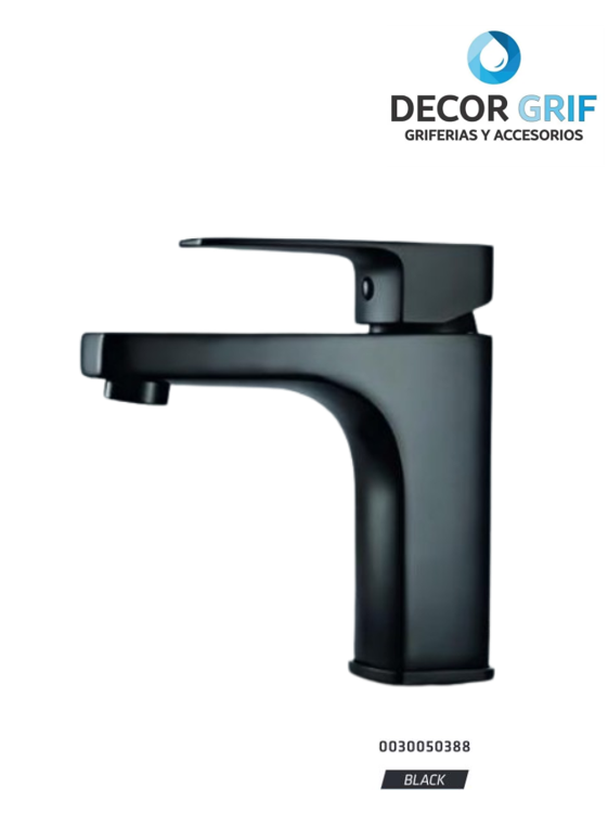 MEZCLADORA MONOCOMANDO P/LAVATORIO BAJO TORINO-1 BRONCE BLACK FRATELLI