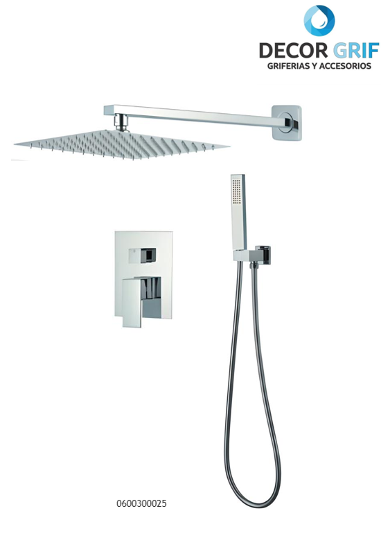 MEZCLADORA MONOCOMANDO MINIMALISTA CROMADO P/DUCHA- TINA C/TELEFONO FS040 SANDS BRATIA