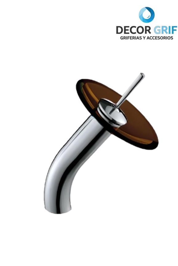 MONOCOMANDO ALTO CASCADA  VIDRIO MARRON M0104M XIMENG