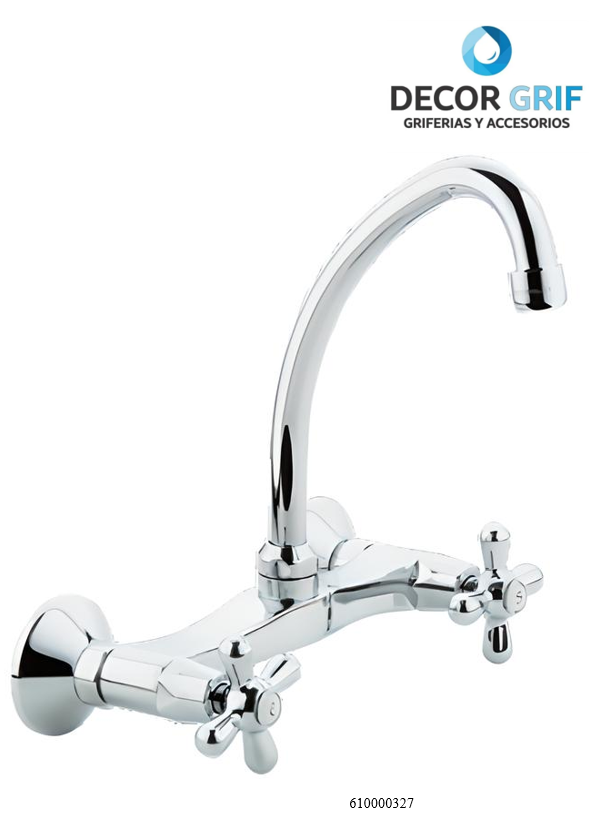 MEZCLADORA 8” COCINA EXTERIOR A LA PARED TOSCANA TREBOL