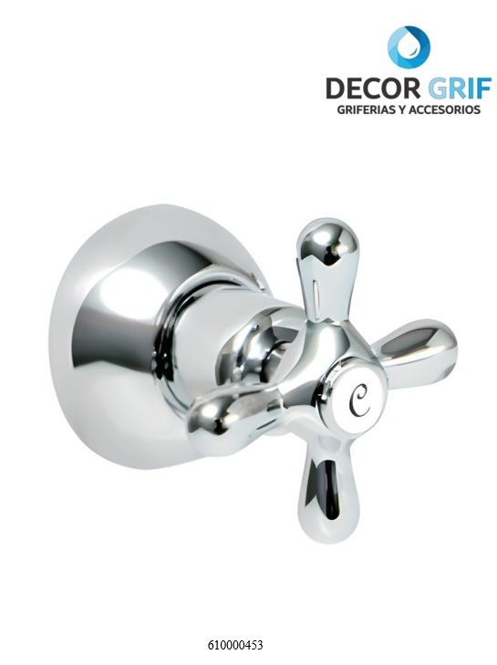 LLAVE DE 1/2 DUCHA EMPOTRADA TOSCANA TREBOL