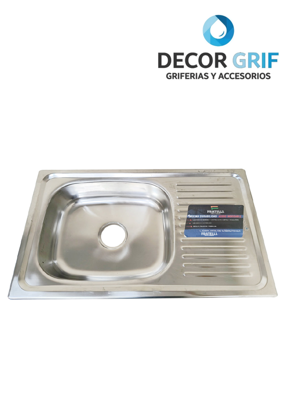 LAVADERO PREMIUM ACERO INOXIDABLE 75X45X15CM LP-75X45 FRATELLI