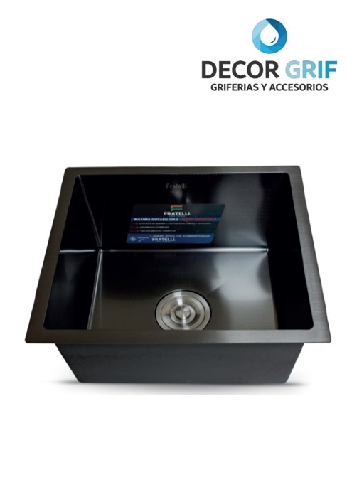 LAVADERO P/MARMOL INFINITY PREMIUM NANO BLACK 45X40X23CM INF-4540 FRATELLI