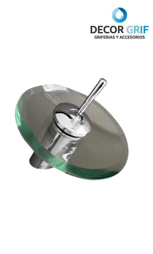 MONOCOMANDO BAJO LAVATORIO CASCADA VIDRIO TRANSPARENTE M0104 XIMENG