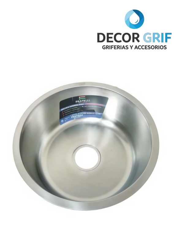 LAVADERO PREMIUM CIRCULAR ACERO INOXIDABLE 42X42X18CM LP-4242 FRATELLI