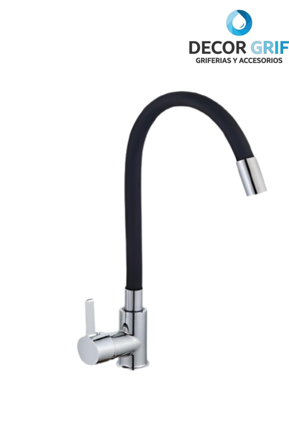 MONOCOMANDO P/COCINA MUEBLE PICO DE GOMA NEGRO M04016 XIMENG