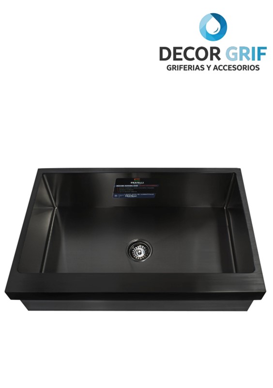 LAVADERO P/MARMOL 83.8X55.9X23CM INFINITY PREMIUM NANO BLACK FRATELLI