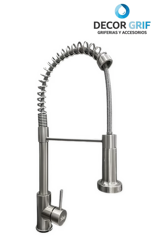 MONOCOMANDO P/COCINA MUEBLE SATINADO PICO EXTENSIBLE RESORTE M304-01096 XIMENG