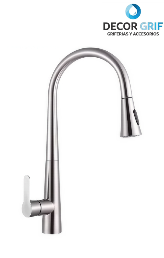 MONOCOMANDO P/COCINA MUEBLE SATINADO PICO EXTRAIBLE MC304-0600 XIMENG