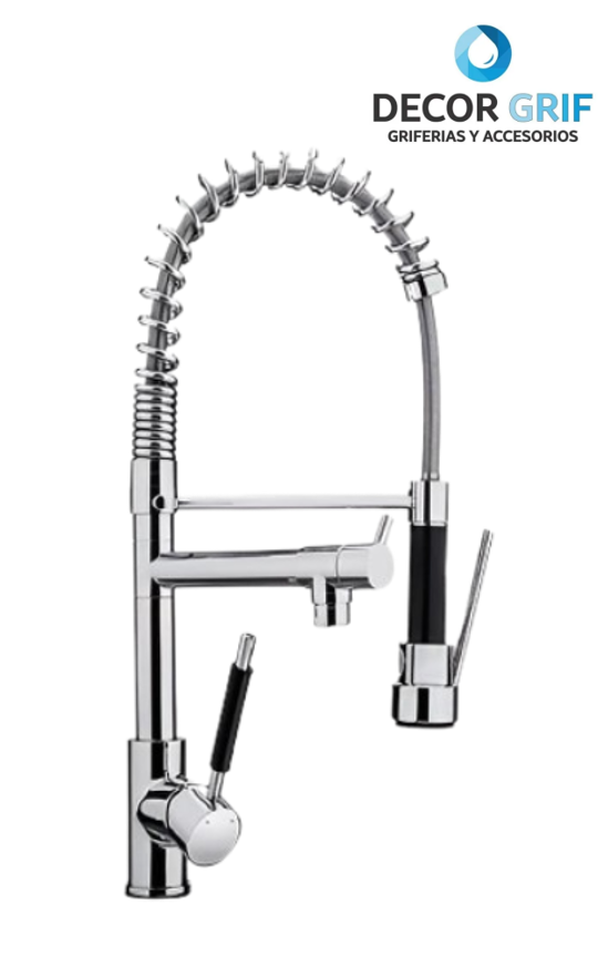 MONOCOMANDO P/COCINA MUEBLE CROMADO PICO EXTENSIBLE RESORTE M01099 XIMENG
