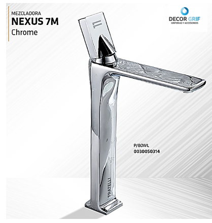 MONOCOMANDO P/BOWL NXS-7M CROMADO