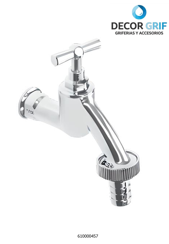 LLAVE DE 1/2 LAVANDERÍA TIPO T ECO TREBOL